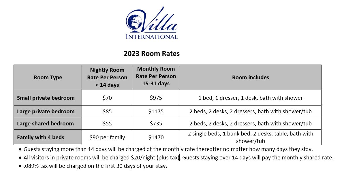 2023 Room Rates